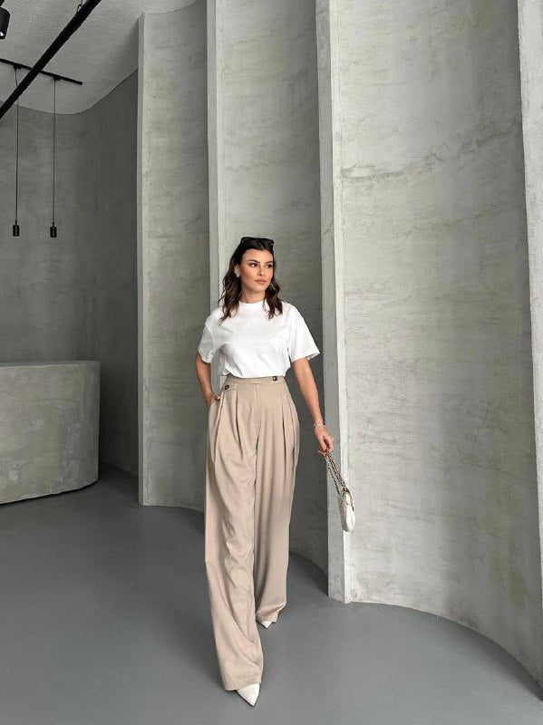 Pantalon Tailleur Épure